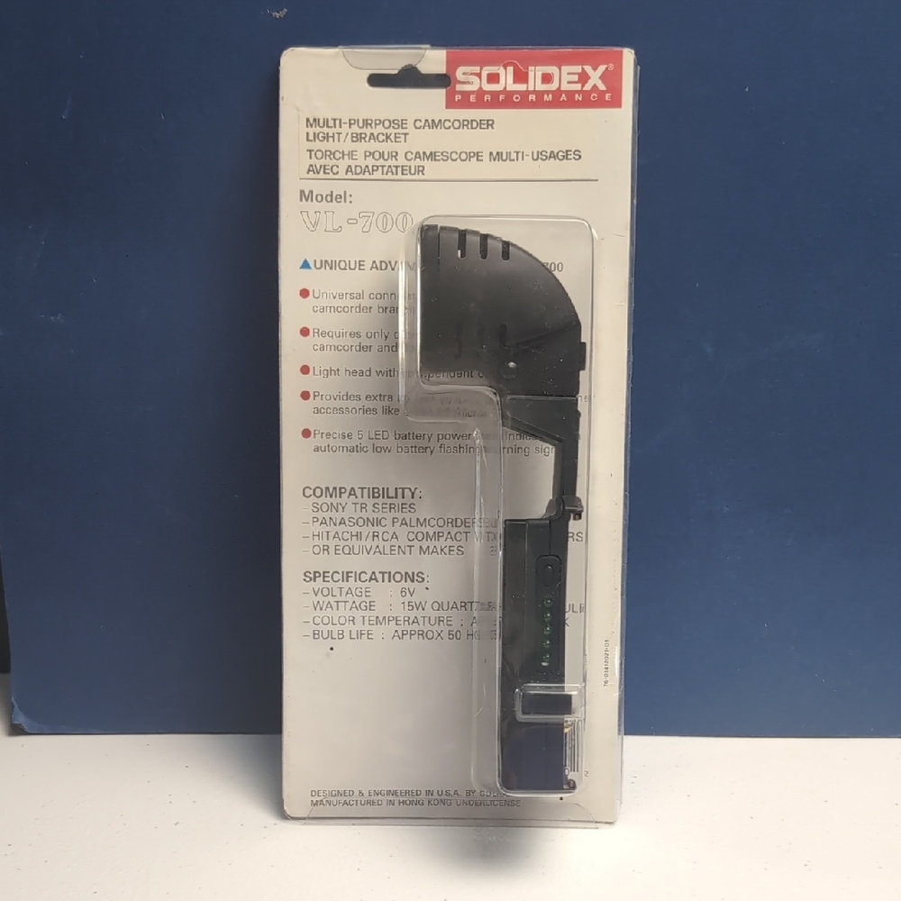 Solidex Multi Purpose Camcorder Light Bracket New for Sony Panasonic Hitachi
